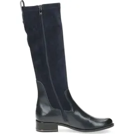 CAPRICE Damen Stiefel mit Absatz Runde Spitze Blockabsatz, Blau Größe 40 1⁄2 EU - 7 UK