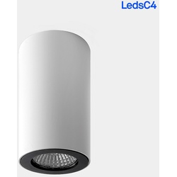 LEDS C4 Aufbau-Downlight PIPE SINGLE, IP23, zylindrisch, starr, GU10, exkl. Dekoring, weiß LEDS-15-0073-14-05