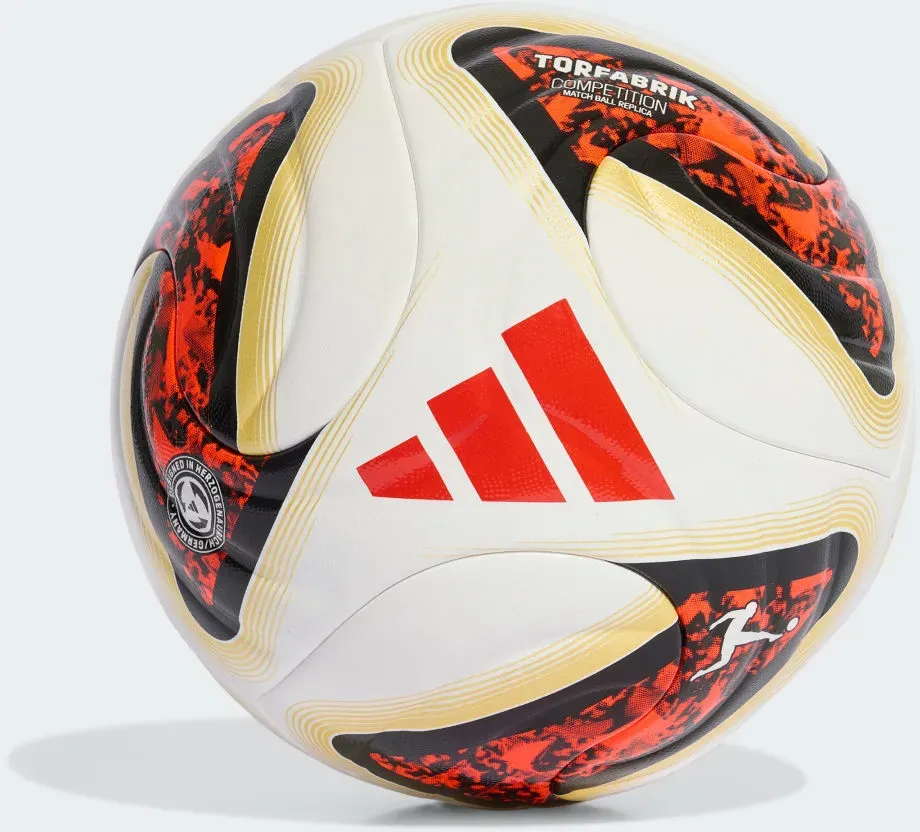 Adidas Bundesliga 26 27 Torfabrik Competition Ball White Black Solar Adidas Bundesliga 26 27 Torfabrik Competition Ball White Black Solar Red Pantone 5.webp