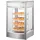 Vevor Kommerzieller Speisenwärmer für 14-Zoll-Pizza, 4-stufiger Pizzawärmer mit rotierender Dampfheizung, 30°C~85°C Temperaturregelung und Temperaturanzeige, 25 W Ofenlicht + obere LED für Pizzeria, Restaurant