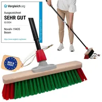 Novaliv Besen Straßenbesen 60 cm Rot