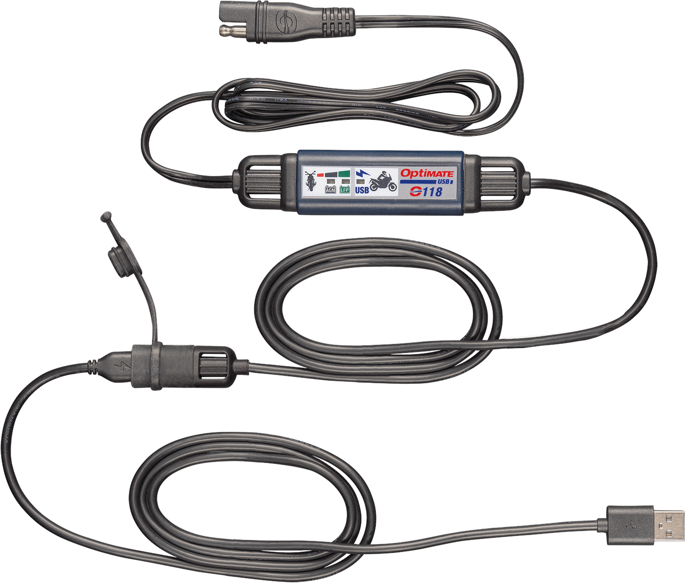 OPTIMATE USB-C Ladekabel mit Batteriemonitor