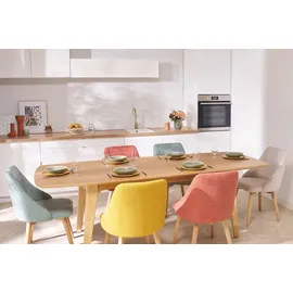 miliboo Skandinavischer Esstisch ausziehbar Eichenfurnier B 180-230 cm FIFTIES