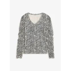 bonprix Shirtbluse mit Raffungen, beige, 52/54 (XXL)