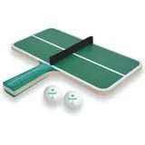 Donic Schildkröt Schildkröt Ping Pong Challenge Tischtennis-Set, 1 Schläger in Form Einer kleinen Tischtennisplatte, mit Netzgarnitur, 2 Bälle, - 788459
