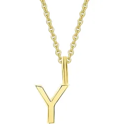 Ketten-Anhänger ONE ELEMENT "Buchstabe Y Buchstaben Anhänger aus 333 Gelbgold", gold, Schmuckanhänger, Damen, Y, Gelbgold 333, Damen Gold Schmuck Buchstabe Y