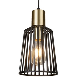 Pendel Lampe Wohn Zimmer Beleuchtung Käfig Hänge Spot Strahler Schwarz im Set inkl. LED Leuchtmittel