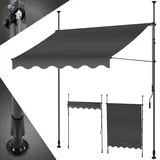 Kesser Klemmmarkise mit Handkurbel 350 cm schwarz