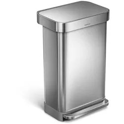 Simplehuman Abfalleimer Pedal bin Gebürsteter Edelstahl Edelstahl SHCW2024