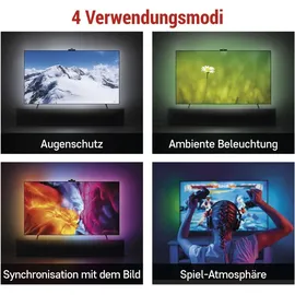 EMOS Smarte TV Hintergrundbeleuchtung 189 cm 24 W RGBIC 660 lm
