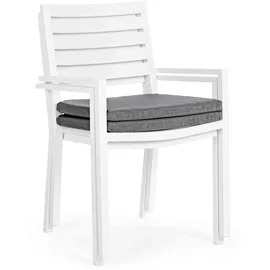 BIZZOTTO Helina Gartenstuhl 55 x 55 x 86 cm weiß stapelbar mit Armlehne