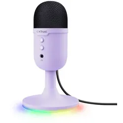 TRUST Black Weeks % | Gaming GXT234P Yunix USB Mikrofon Kompaktes USB-Gaming-Mikrofon für Streaming & Content-Erstellung, lila