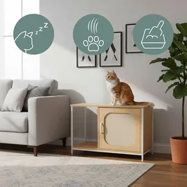 hjh living Katzentoilette Kittyhome 1 80x48x55 Cm Beige