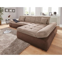 Domo Collection PB Moric wahlweise mit Bettfunktion + Armteilverstellung, Schlafsofa«, braun