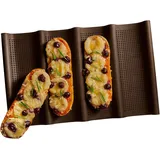 LURCH 85089 FlexiForm Mini Baguette Matte 32,5x20,5cm Premium-Platin-Silikon, Braun