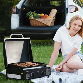 Royal Gourmet 2 Brenner Gasgrill Tischgrill schwarz