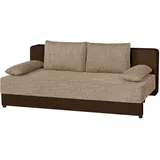 Roller Boxspringsofa - mocca-cappuccino - Dauerschläfer