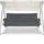 Beautissu Bankauflage 180 x 50 x 8 cm grau 2-tlg.