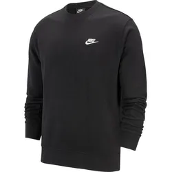 NIKE Herren Sweatshirt M NSW CLUB CRW FT, BLACK/WHITE, M