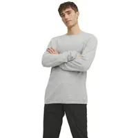 JACK & JONES Hill Knit Pullover Light Grey Melange L