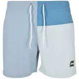 URBAN CLASSICS 3 Block Badeshorts Pastel Blue 3XL