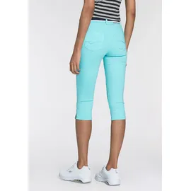 KangaROOS Caprijeans KANGAROOS "CAPRI-JEANS mit Gürtel", Damen, Gr. 32, N-Gr, grün (mint), Denim/Jeans, Obermaterial: 36% Baumwolle, 36% Viskose, 26% Polyester, 2% Elasthan, Basic, skinny fit 3/4-Länge, Jeans Caprijeans, Skinny Fit, mit Schlitz, normale Leibhöhe