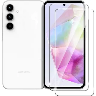 APIOTEIA für Samsung Galaxy A55 5G/A35 Panzerglas, [9H Anti-Kratzen], Samsung Galaxy A55 5G/A35 Schutzfolie, Fingerabdruck-Entsperrung, 2 Stück Panzer Schutz Glas Glasfolie