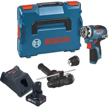 Bosch GSR 12V-35 FC Professional inkl. 1 x 6,0 Ah + Ladegerät + 2x Aufsatz + L-Boxx