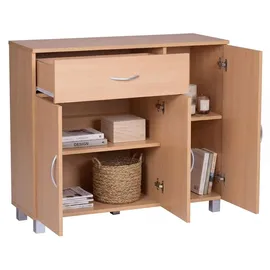 FineBuy Sideboard 75 cm x 90 cm x 30 cm buche