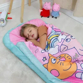 Character World aufblasbares 2-in-1-Bett mit integriertem Schlafsack | PEPPA PIG Sunny