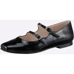 Ballerina HEINE, Damen, Gr. 36, schwarz, Leder, Lackleder, Lackleder, modisch, Schuhe