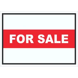 For Sale Schild mit Text Verkaufsschild A2 (420x594mm)