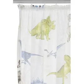 OTTO home Gardine OTTO HOME "DINO" Gr. 2, beige (natur), B:135cm H:175cm, Polyester, Baumwolle, Recyceltes Material, Gardinen, Gardine, Kindergardine, einseitig mit Dinosauriern bedruckt