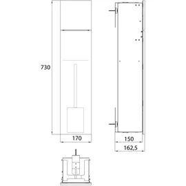 EMCO Asis Pure WC-Modul 73 x 17 cm Weiß MDF