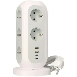 Steckdosen Tower EUPT-01 Mehrfachsteckdose 2m Kabel