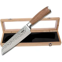STONELINE® Hammerschlag Santokumesser 30,5 cm, aus Damaszenerstahl