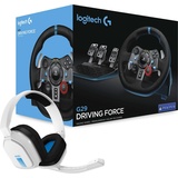 Logitech G29 Driving Force, USB inkl. Astro A10 Headset weiß (PS5/PS4/PS3) (991-000486)