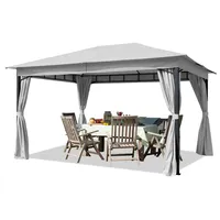 TOOLPORT Gartenpavillon 3 x 4 m inkl. Seitenteile stone
