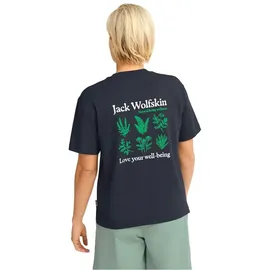 Jack Wolfskin Curious Kurzarm-t-shirt - Plant Dark Navy - XS