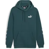 Puma Kapuzensweatshirt PUMA "ESS+ TAPE HOODIE FL" Gr. L, grün (cold green) Herren Sweatshirts