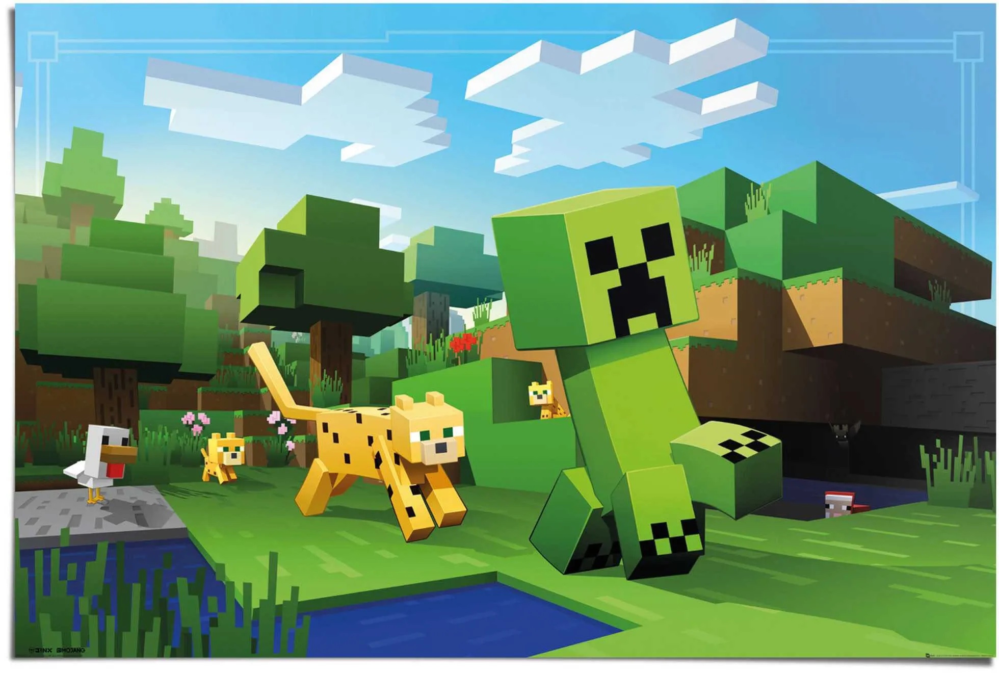 Reinders! Poster »Poster Minecraft«, Spiele, (1 St.) Reinders! grün