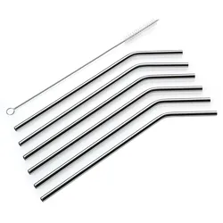 Trinkhalme STEEL, gebogen