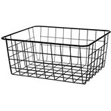 Kokonm Hohler -Drahtkorb, Aufbewahrungskörbe, Metallkorb ohne Zwischenlage, Badezimmer, Küche, Organizer, Schwarz