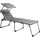Solax-Sunshine XXL-Komfort-Sonnenliege 193 x 67 x 48 cm Anthrazit