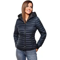 Navahoo Damen Übergangs Stepp Jacke mit Kapuze B348 [B348-Kimuk-Navy-Gr.XXL] - XXL