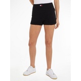 Tommy Jeans Shorts TJW BADGE KNIT SHORTS mit Tommy-Jeans Flagge schwarz S (36)