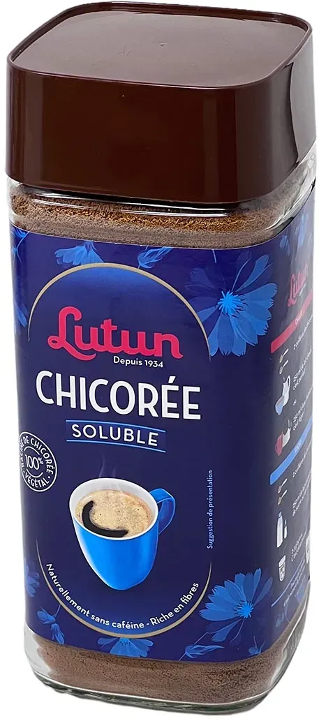 LUTUN Chicorée Soluble - Aufguss Kaffeeersatz aus Zichorie koffeinfrei 200 Gramm