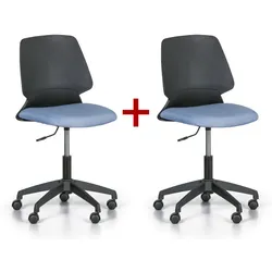 Bürostuhl CROOK 1+1 GRATIS, blau