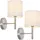 [lux.pro] Wandleuchte 2er Set Winsford Silberfarben / Weiß