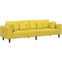 VidaXL Samt Sofa mit Kissen Gelb 210 cm Samt